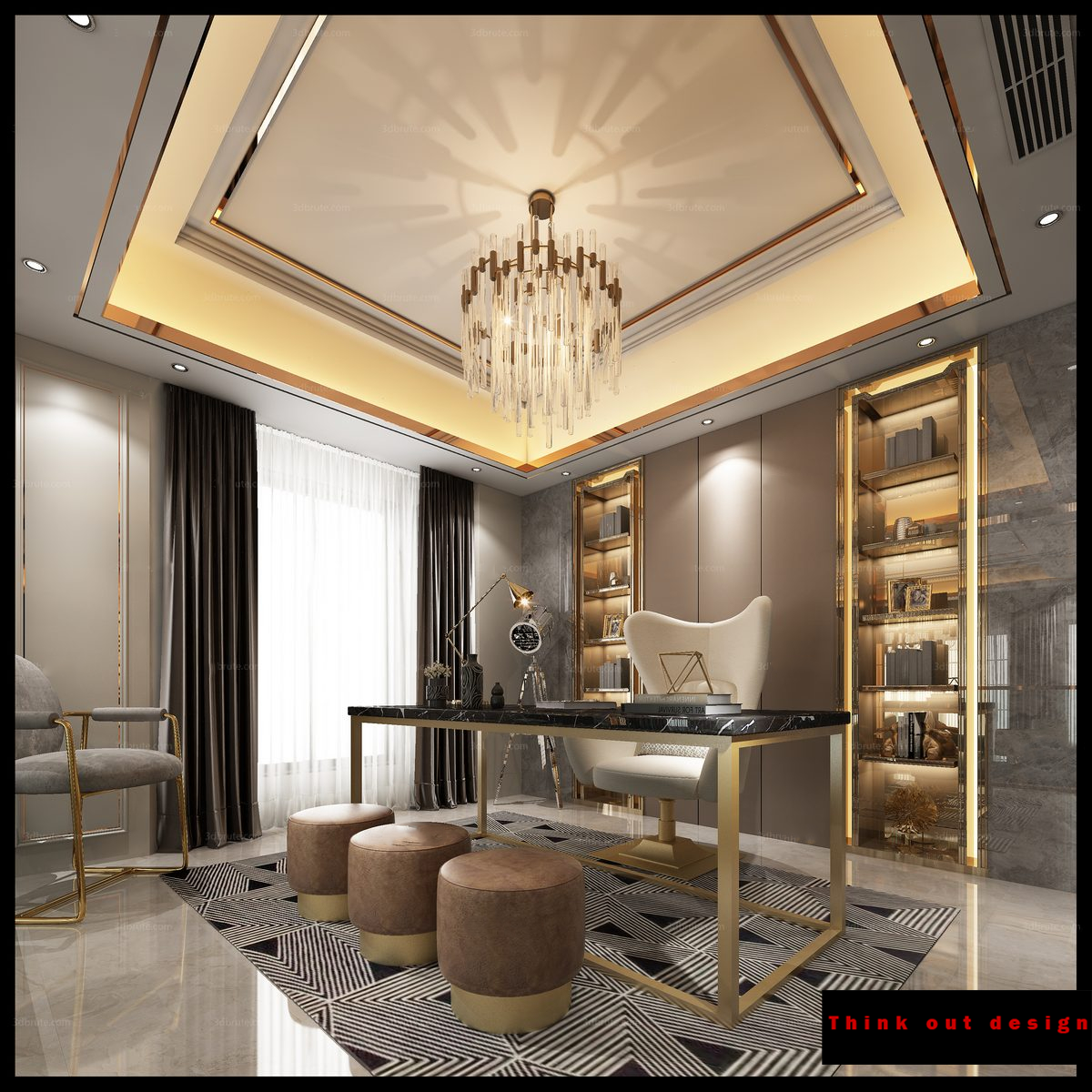 Living room 3d model - European Style collections Vol 2