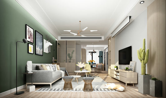 008 Living room Nordic style 3d model