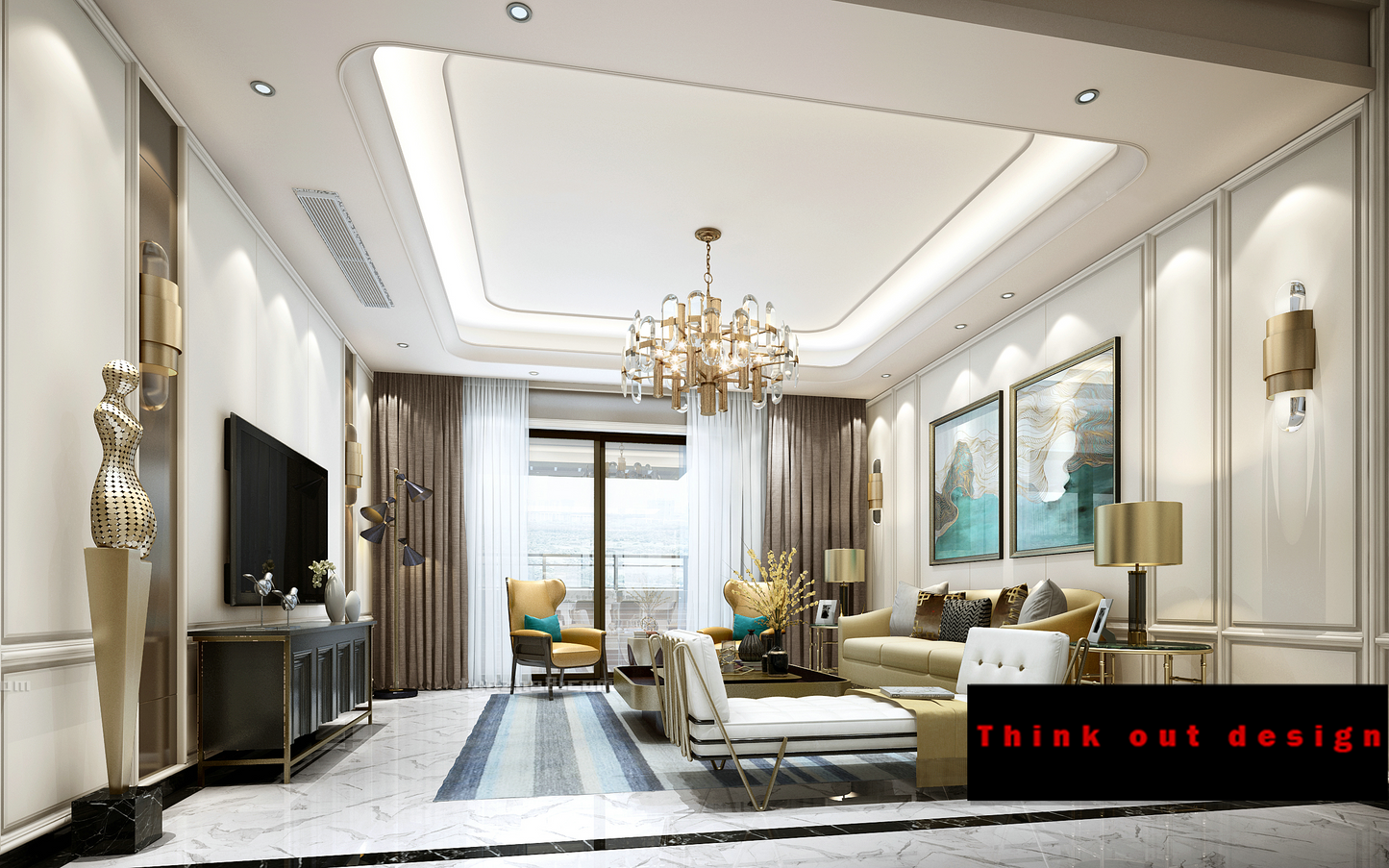 Living room 3d model - European Style collections Vol 2