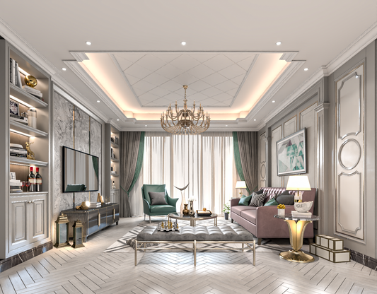 Living room Classic style 3d model 012