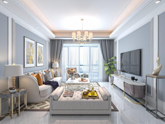 Living room Classic style 3d model 013