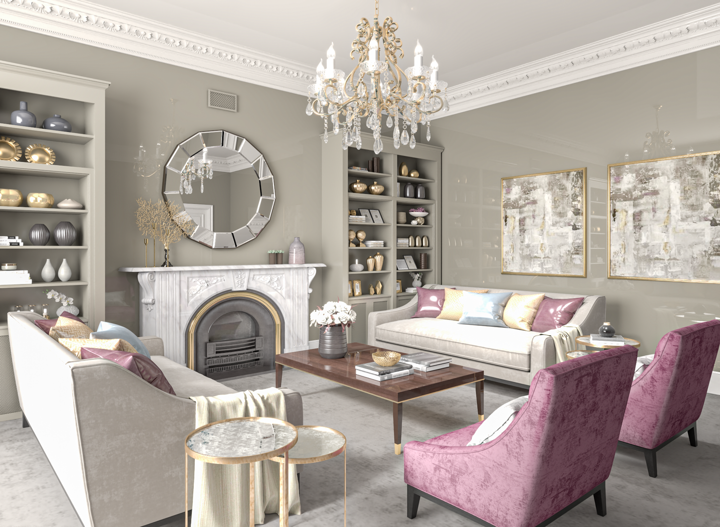 Living room 3d model - classic style collections Vol 12