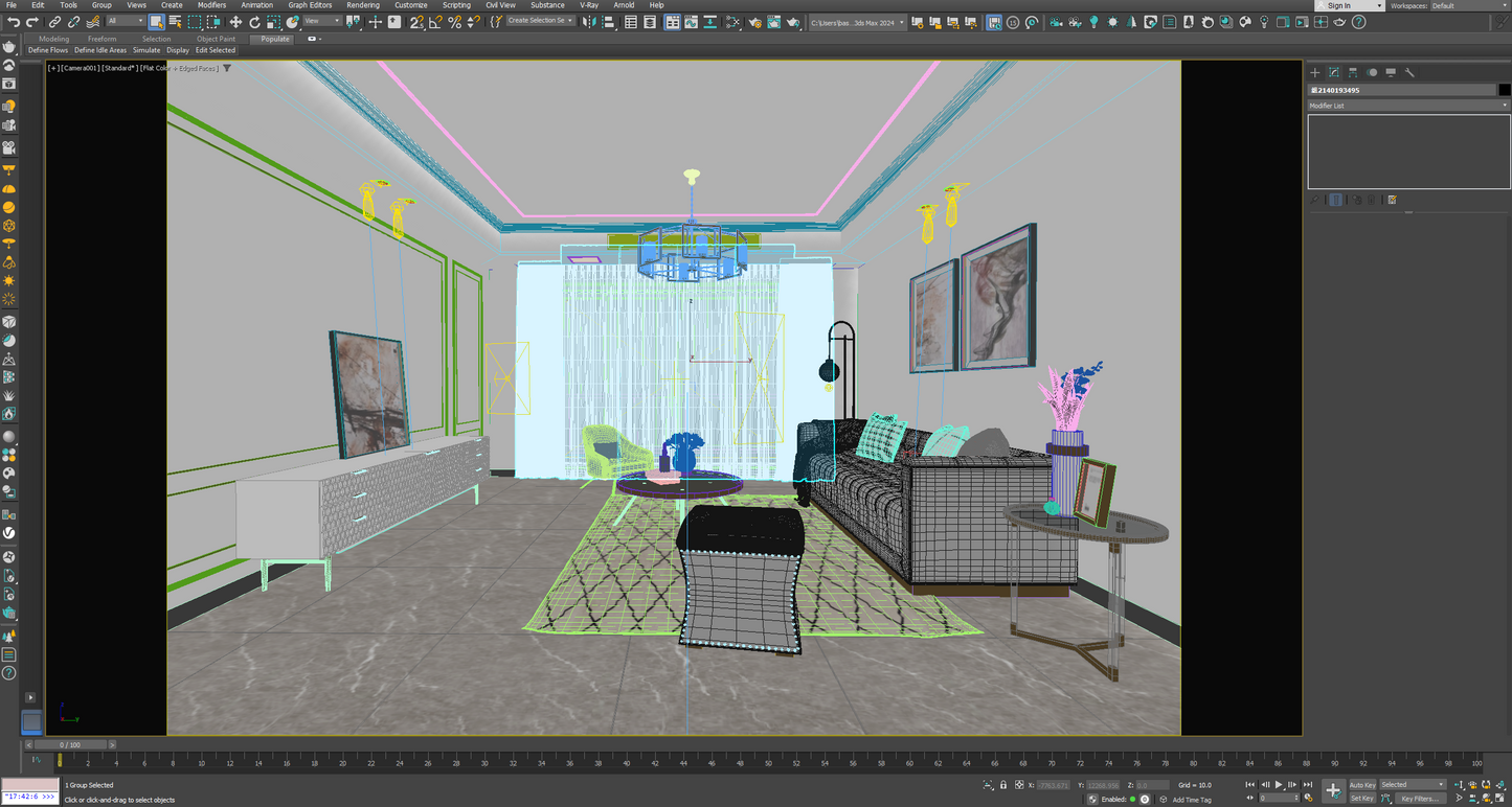 Living room 3d model - Mix style collections Vol 9