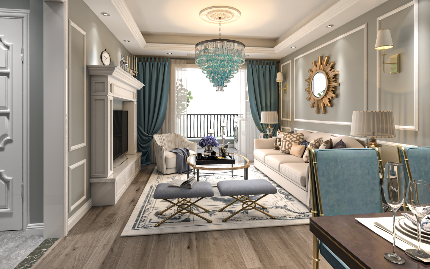 Living room 3d model - classic style collections Vol 13