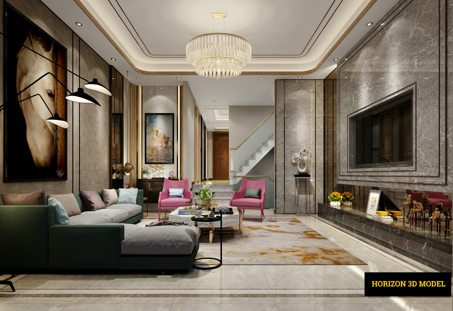 Living room 3d model - European Style collections Vol 2