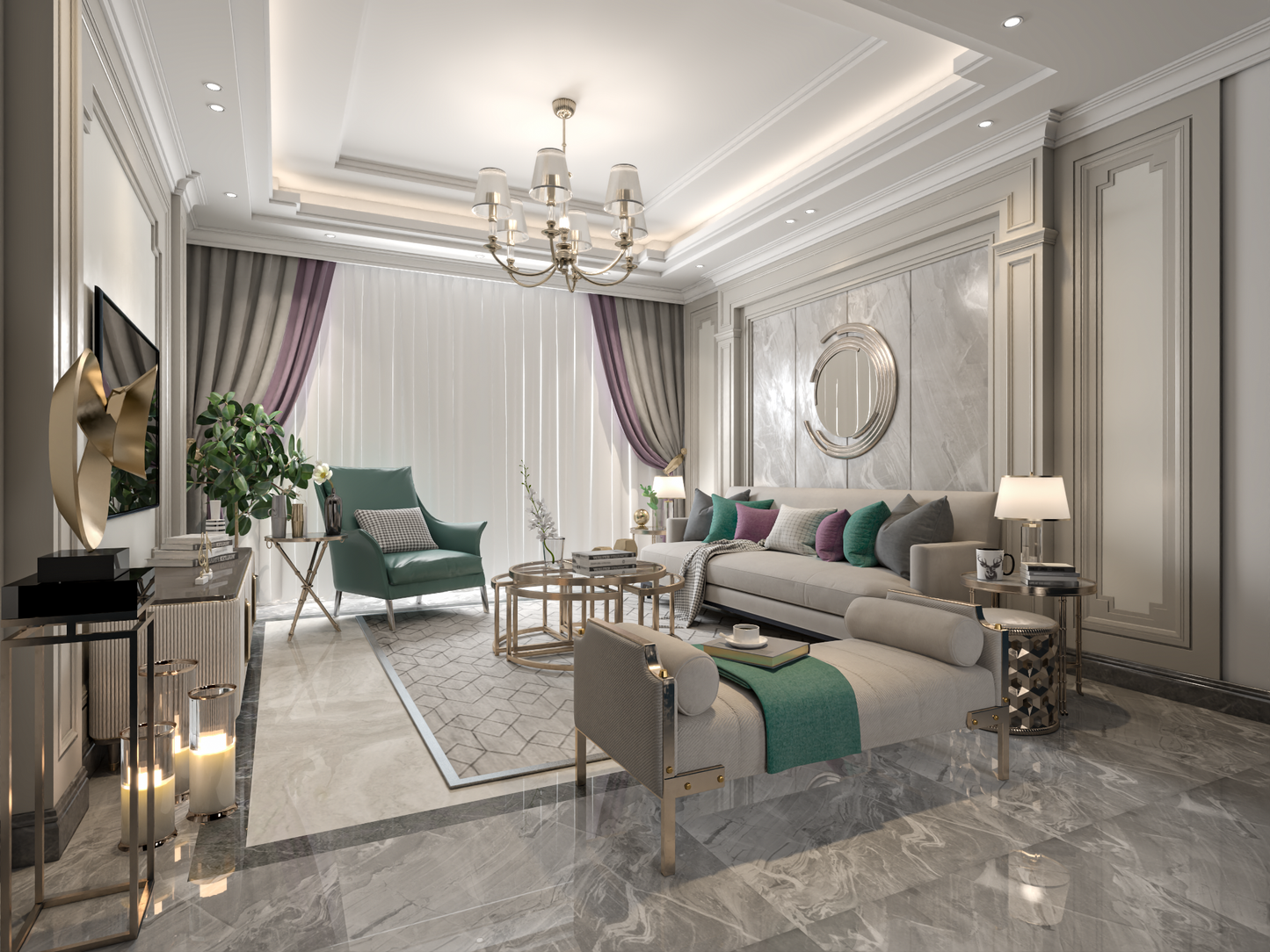 Living room 3d model - classic style collections Vol 13