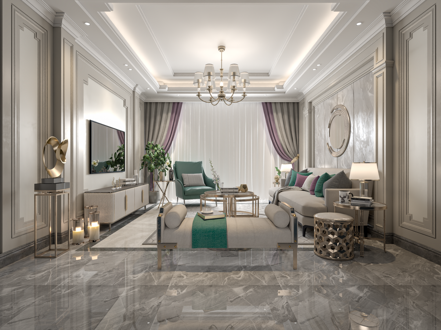 Living room 3d model - classic style collections Vol 13