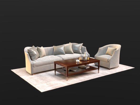 037 Sofa Set 3d model