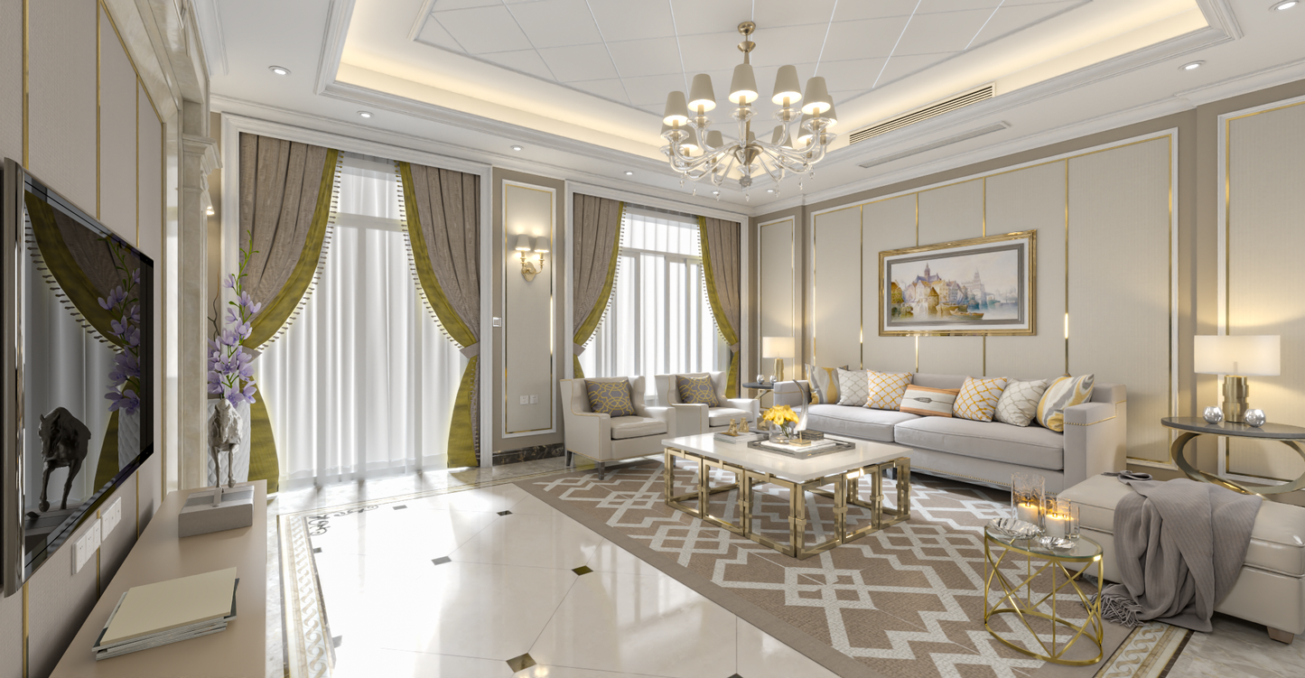 Living room 3d model - classic style collections Vol 12