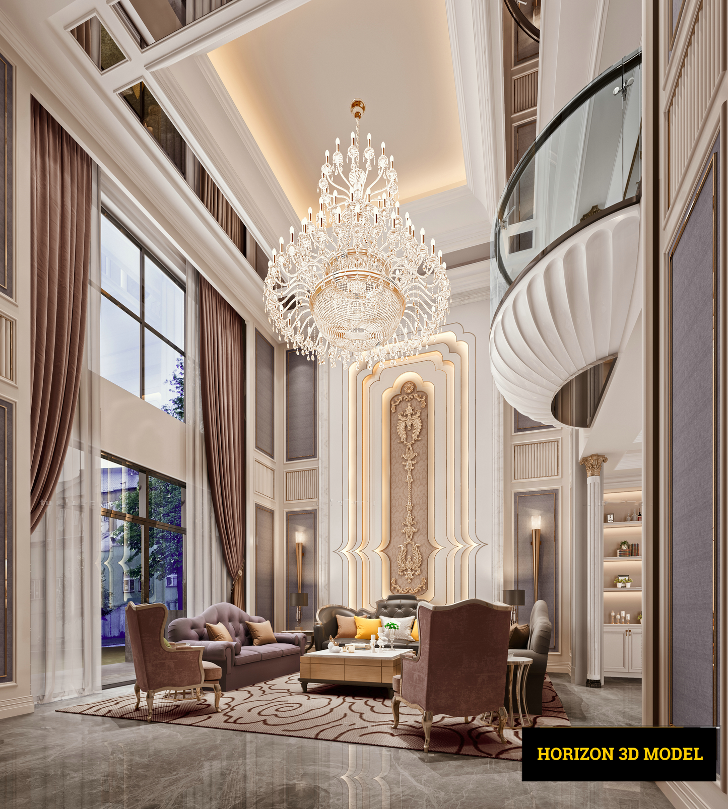 Living room 3d model - European Style collections Vol 2