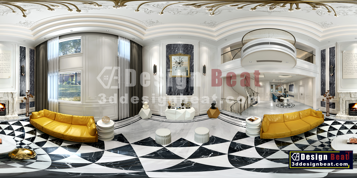 Living room 3d model - European Style collections Vol 2