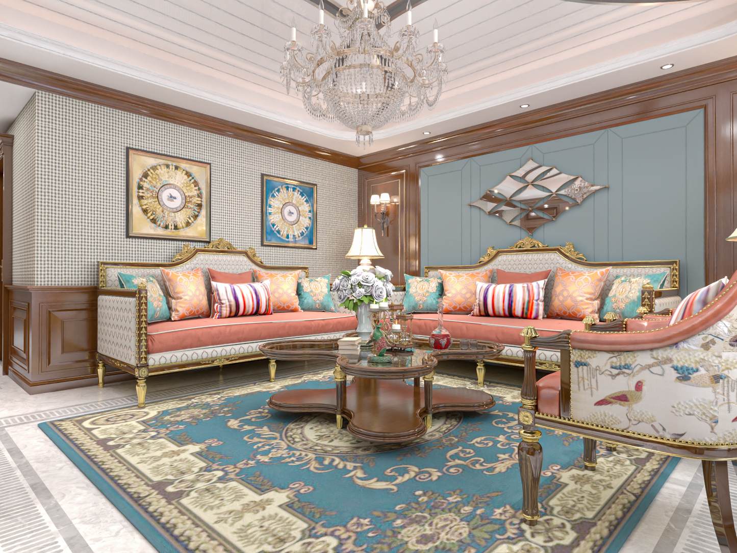 Living room 3d model - classic style collections Vol 12