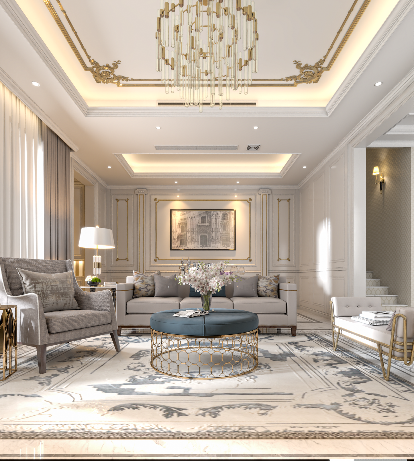 Living room 3d model - classic style collections Vol 12