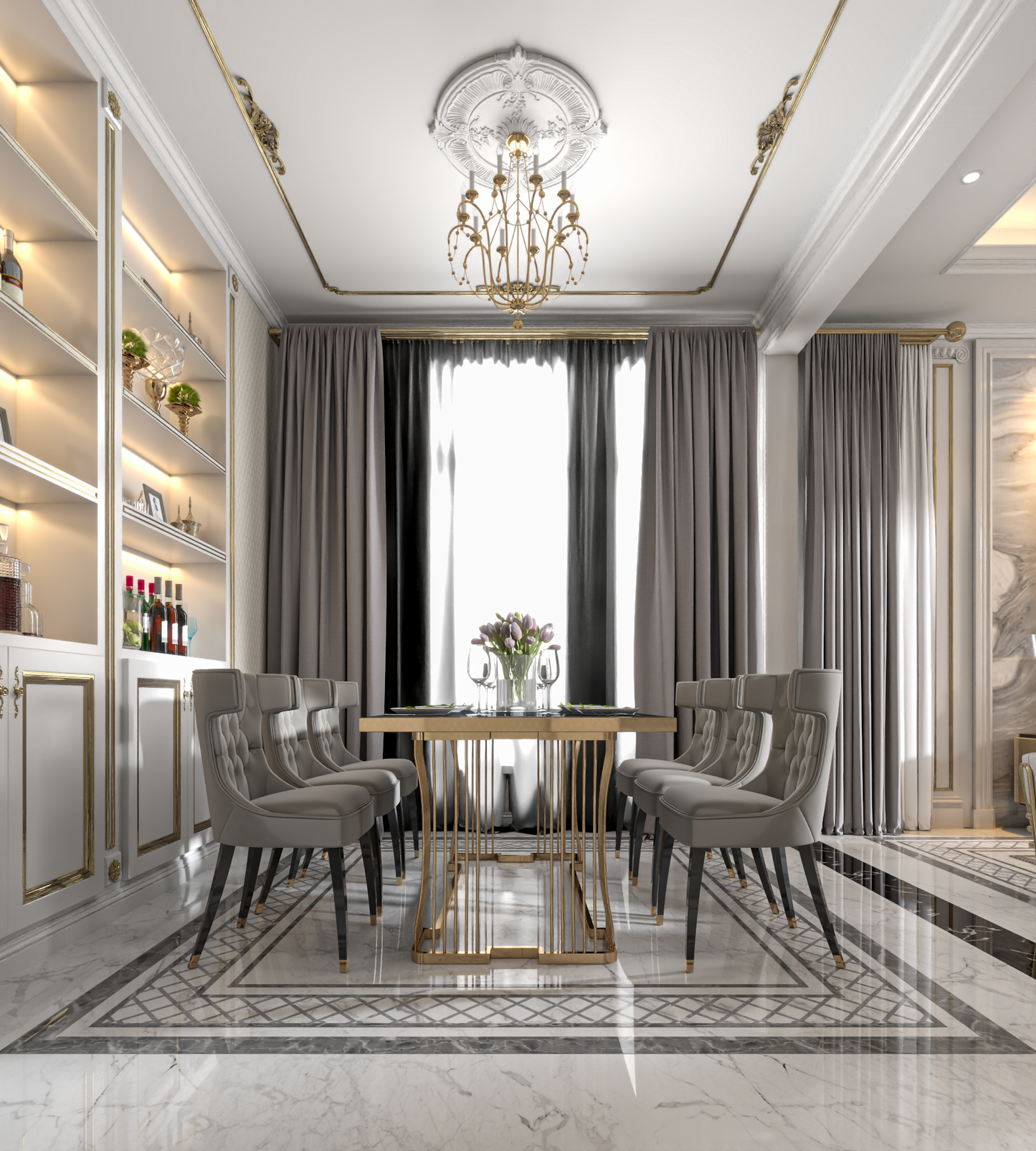 Living room 3d model - classic style collections Vol 12