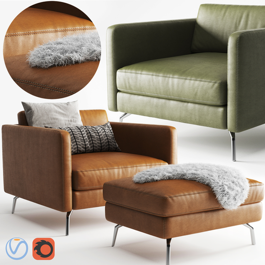 Scandinavian Armchair 3d model