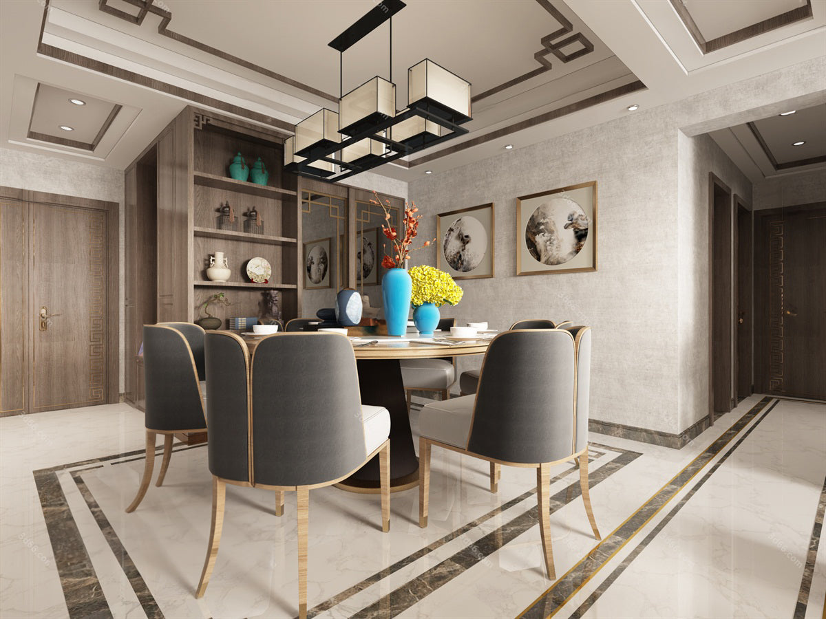 Mix Style Dining Room & Kitchen set - Furniture 3d models collection vol 2