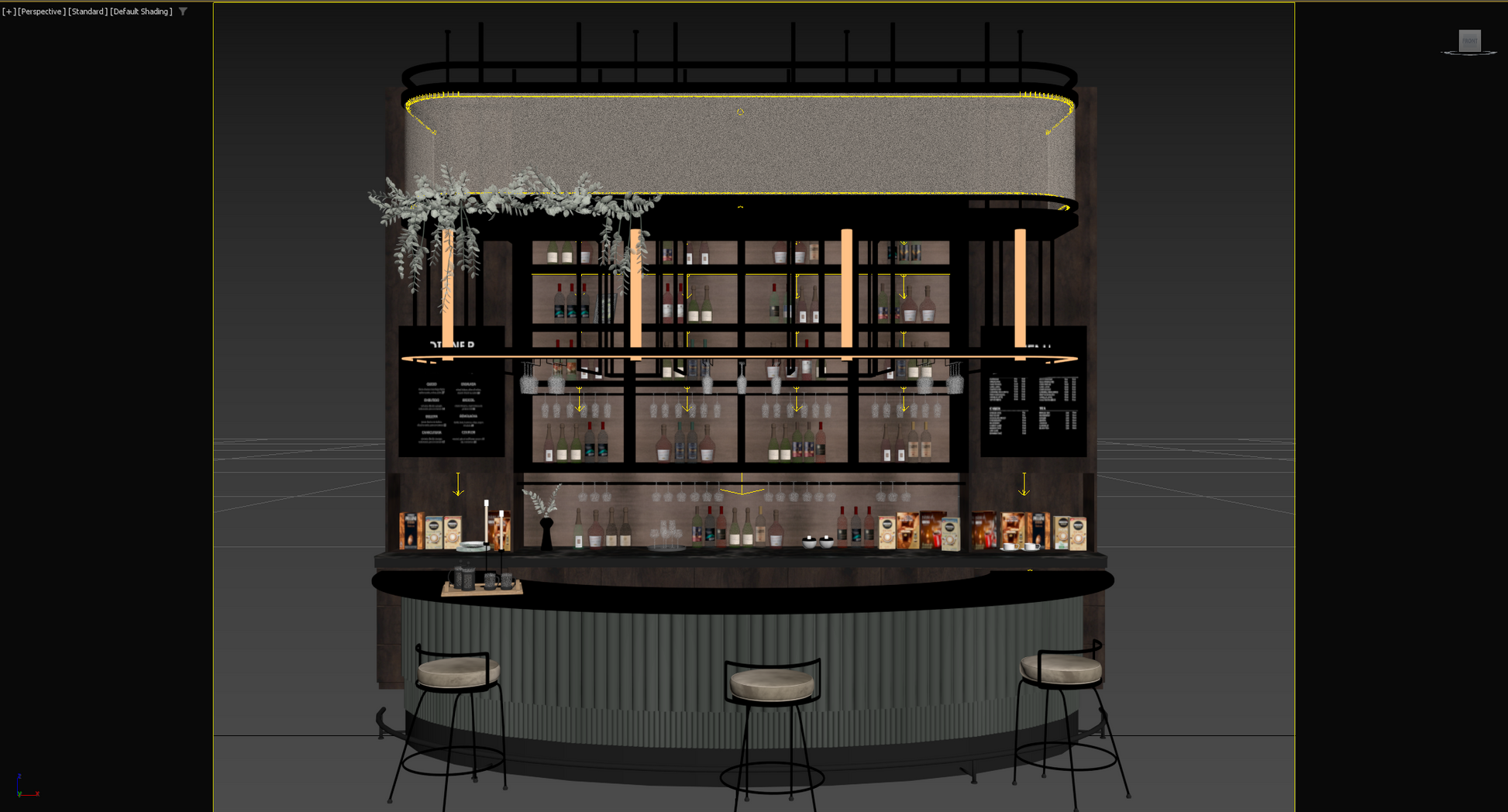 highly detailed Luxury bar 3d model 001-2