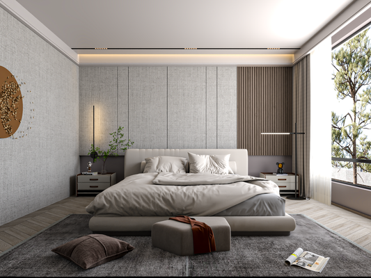 highly detailed modern Bedroom 3d Model 004