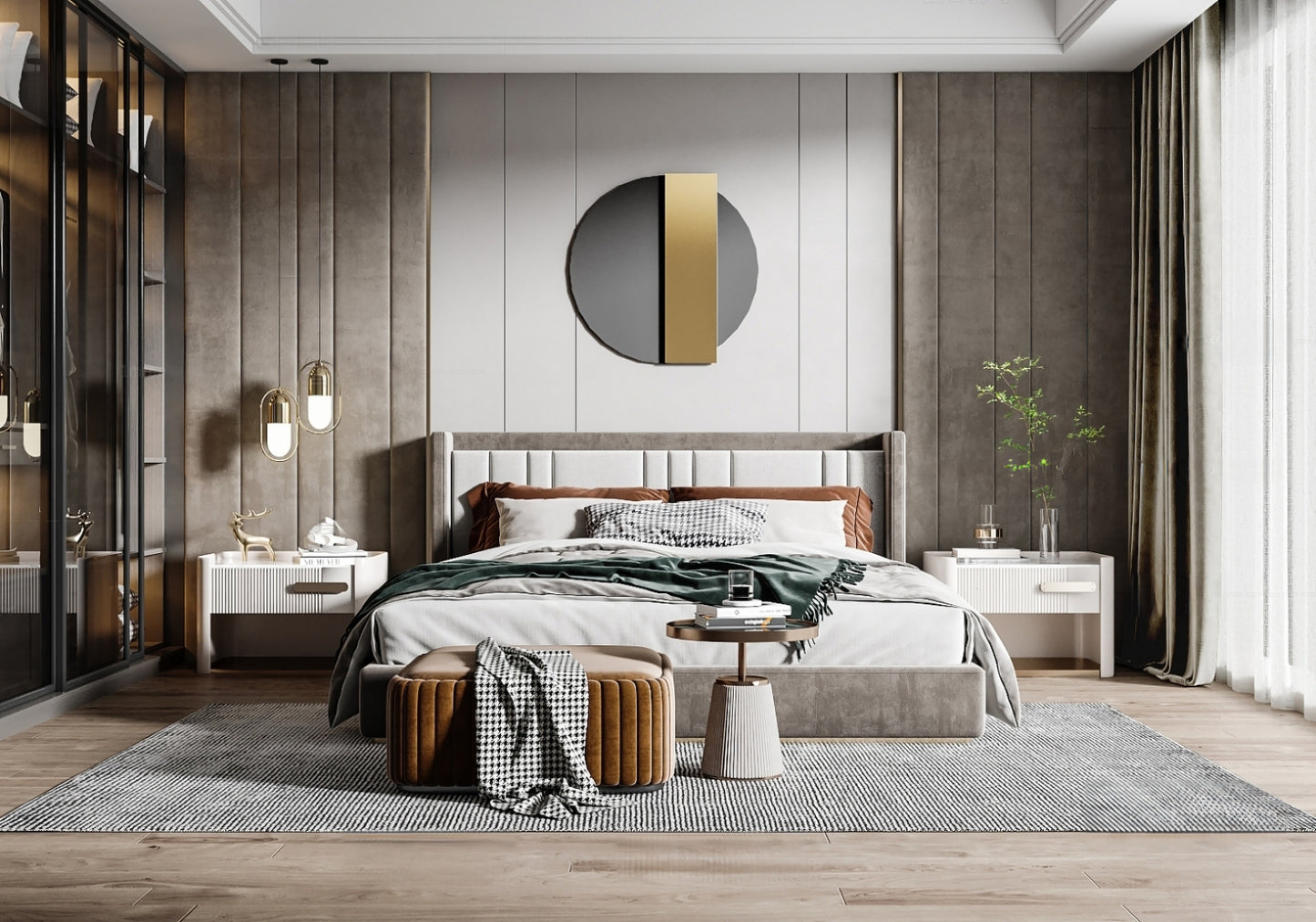 highly detailed Modern Bedroom 3d Model 012