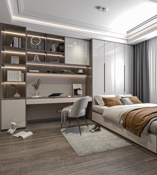 highly detailed Modern Bedroom 3d Model 018