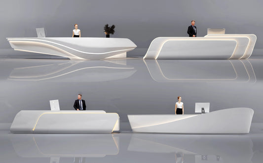 highly detailed Modern reception desk 3d model