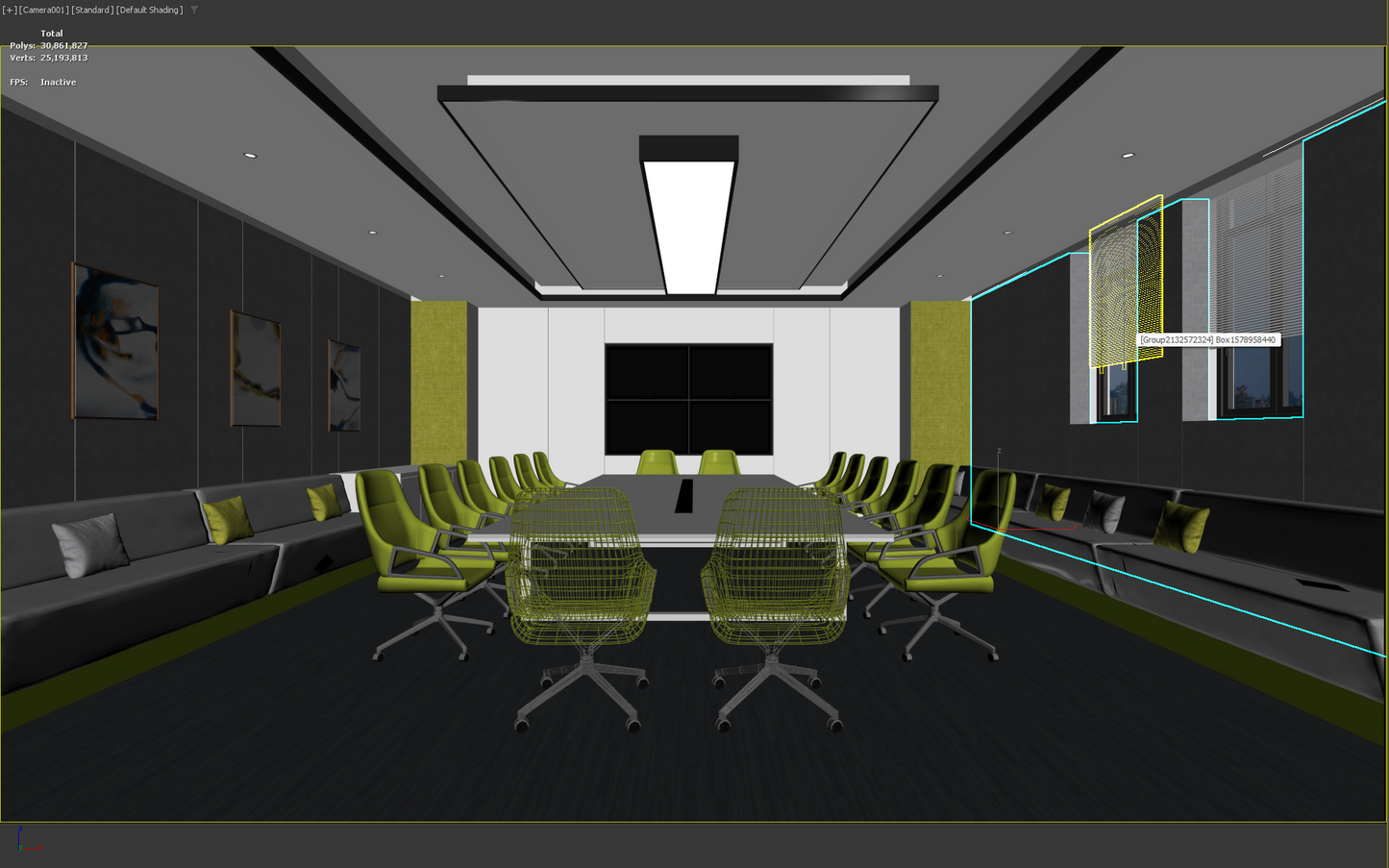 highly detailed Conference room 3d model 008-1