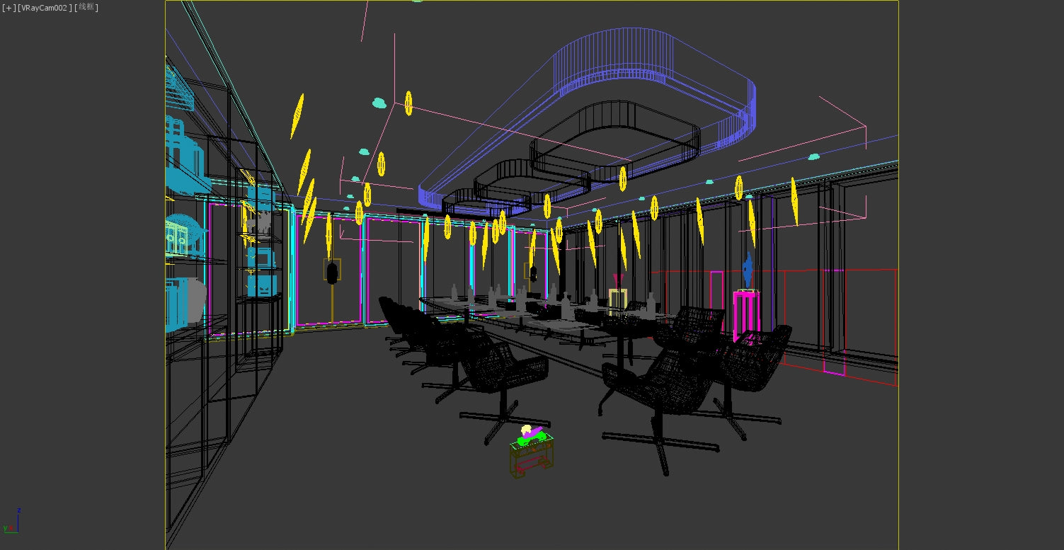 highly detailed Conference room 3d model 012-1