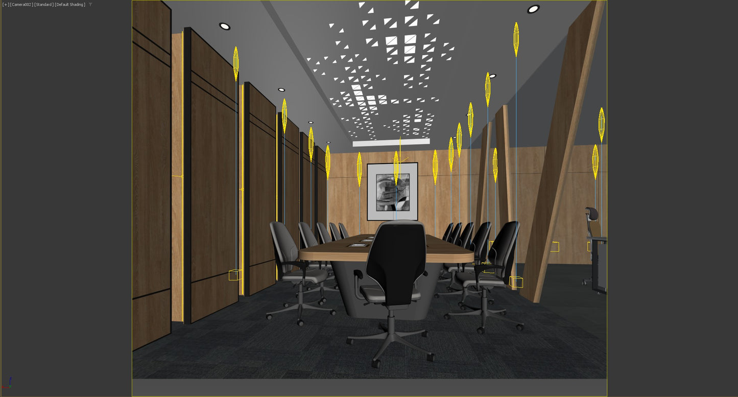 highly detailed Conference room 3d model 013-1