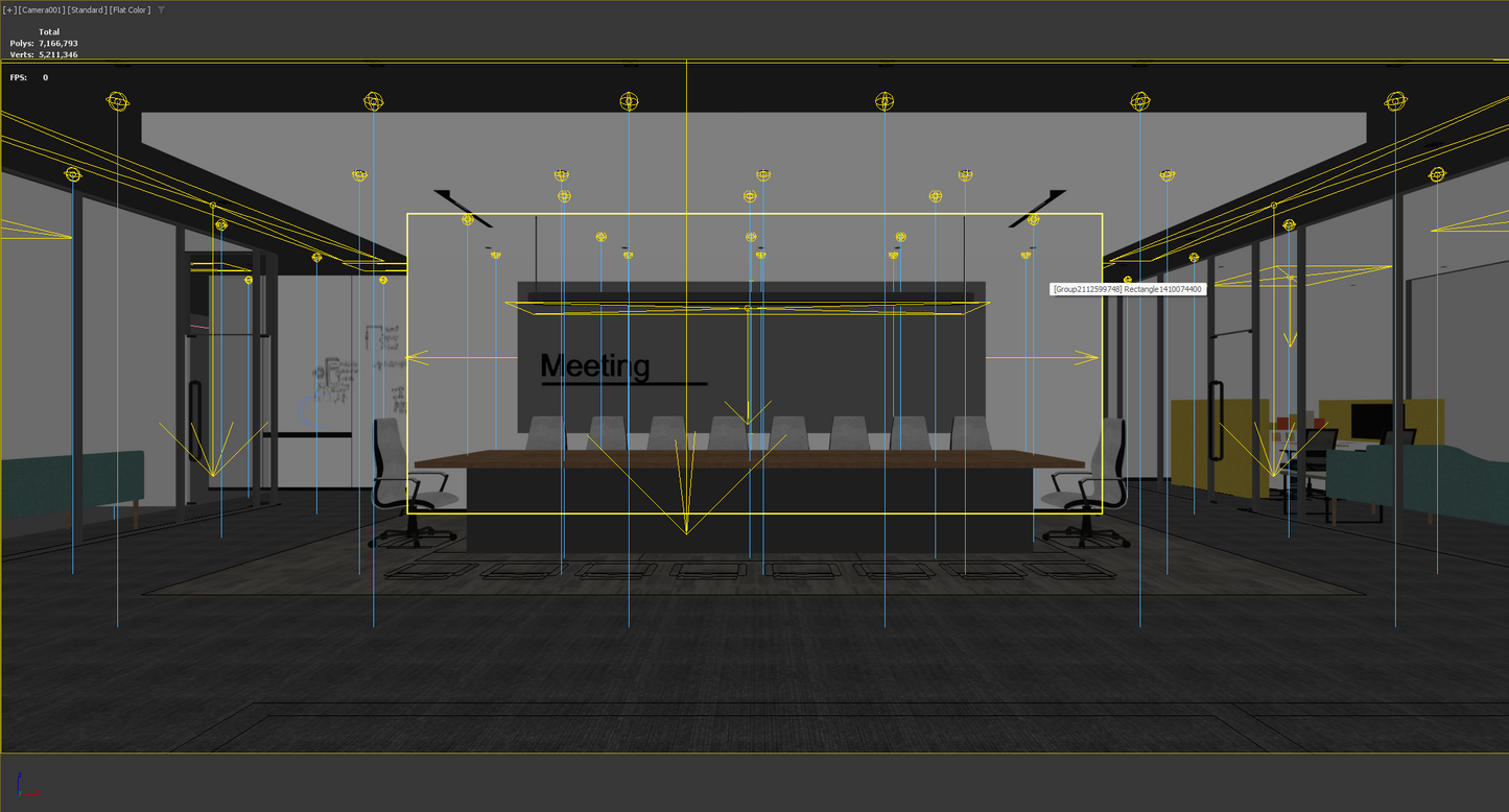 highly detailed Conference room 3d model 015-1