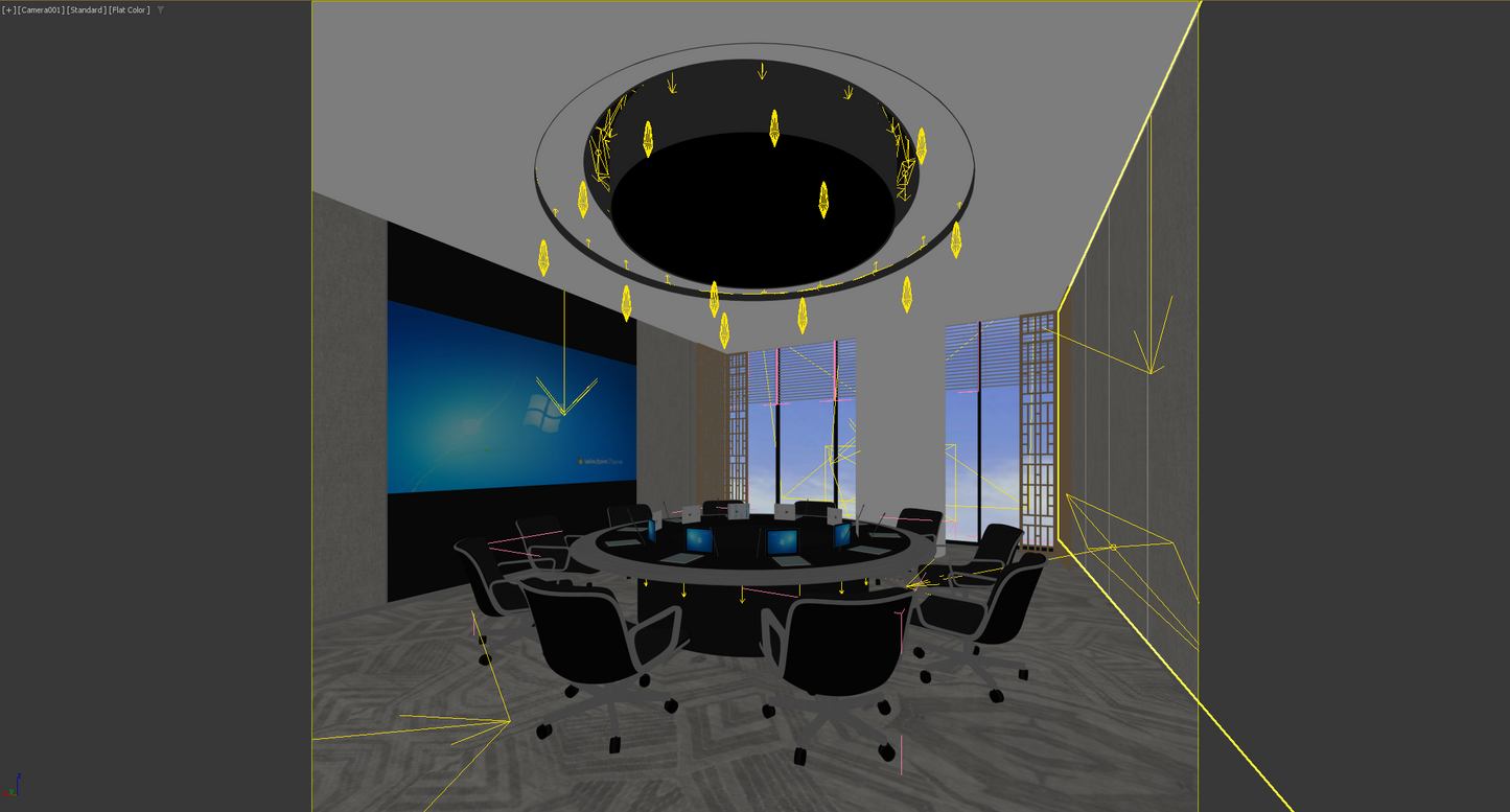 highly detailed Conference room 3d model 018-1