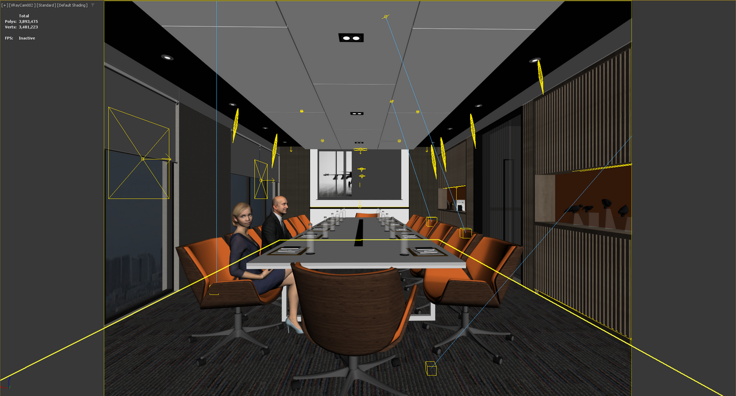 highly detailed Conference room 3d model 020-1