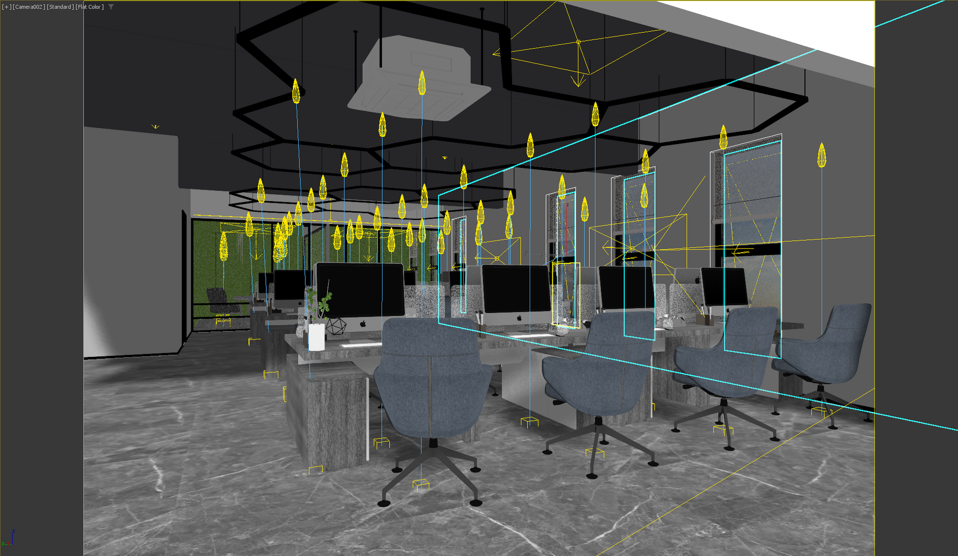 highly detailed Modern office 3d model 031-1