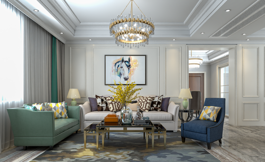 highly detailed Classic-style living room 3d model