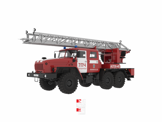 High-Quality 3D model of Firefighting Vehicle, with accurate details